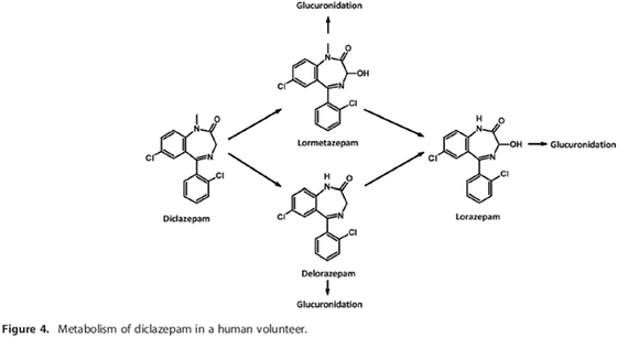 Diklazepam metabolisme